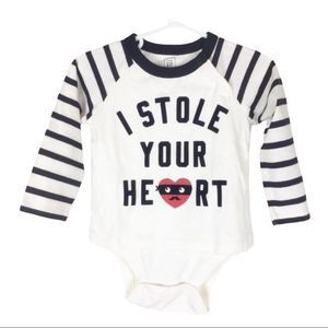 Gap Valentines I Stole Your Heart Baby Onesie.